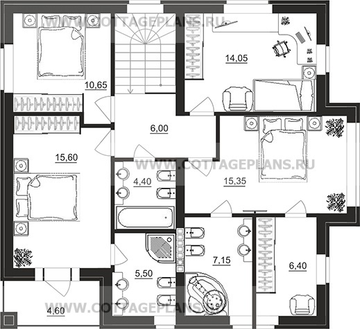 Поэтажные планы проект дома 95-04 общ. площадь 161,25 м2