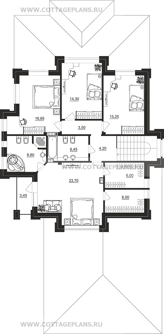 Поэтажные планы проект дома 200-85 общ. площадь 259,25 м2