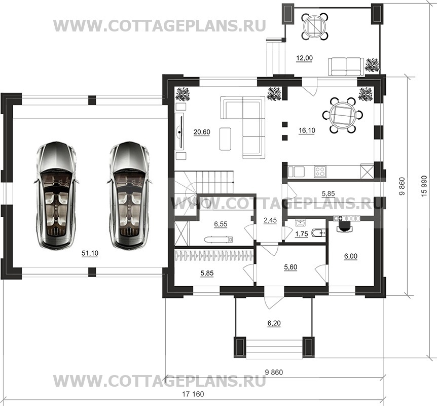 Поэтажные планы проект дома 206-54 общ. площадь 190,35м2