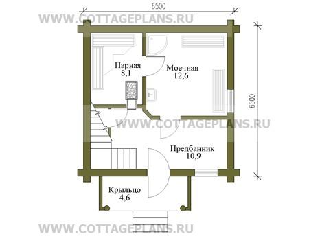 Поэтажные планы проект дома 10-68 общ. площадь 62м2