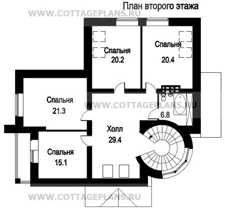 Поэтажные планы проект дома 47-19 общ. площадь 341,7 м2