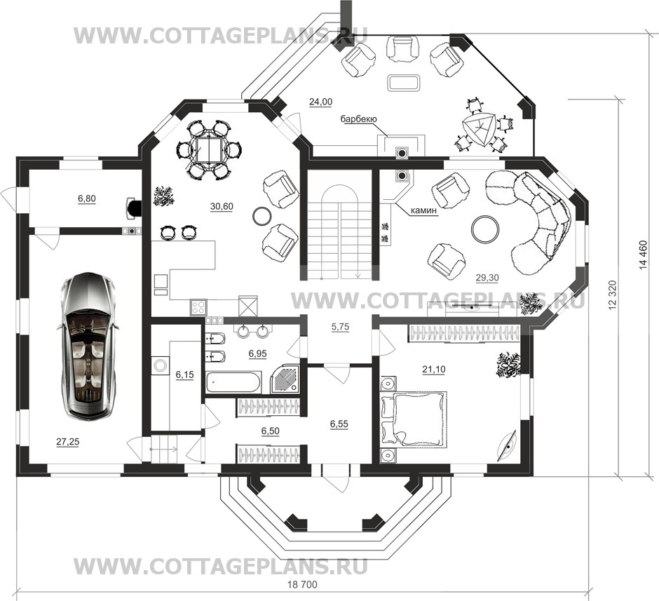 Поэтажные планы проект дома 75-10 общ. площадь 317,00 м2