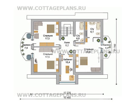 Поэтажные планы проект дома 58-13 общ. площадь 201,8 м2