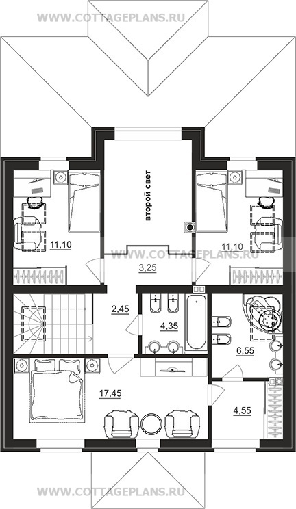 Поэтажные планы проект дома 77-97 общ. площадь 131,10 м2