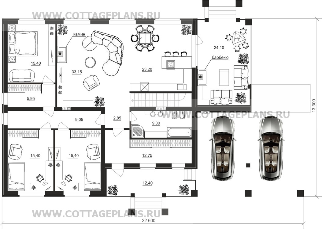 Поэтажные планы проект дома 91-00 общ. площадь 319,65 м2