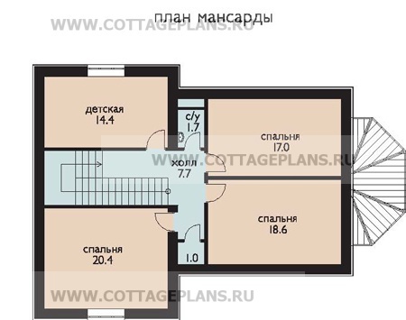 Поэтажные планы проект дома 52-87 общ. площадь 179,6м2