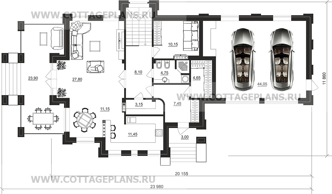 Поэтажные планы проект дома 201-81 общ. площадь 308,20 м2