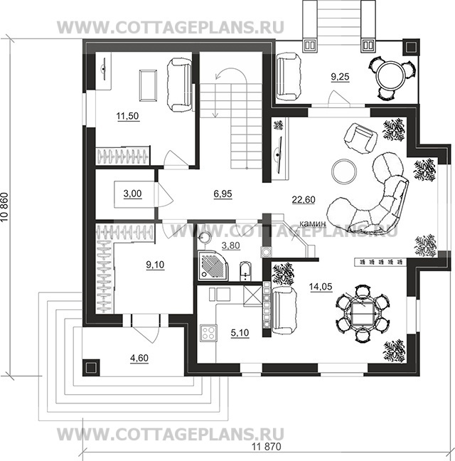 Поэтажные планы проект дома 76-04 общ. площадь 235,50 м2