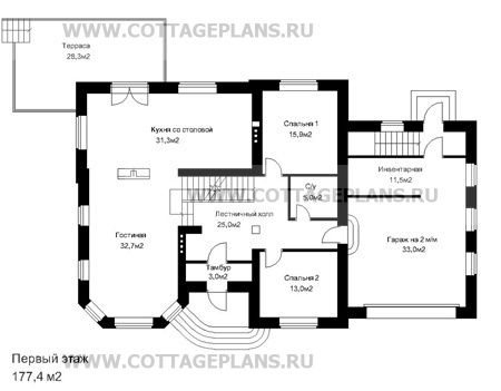 Поэтажные планы проект дома 35-91 общ. площадь 443м2