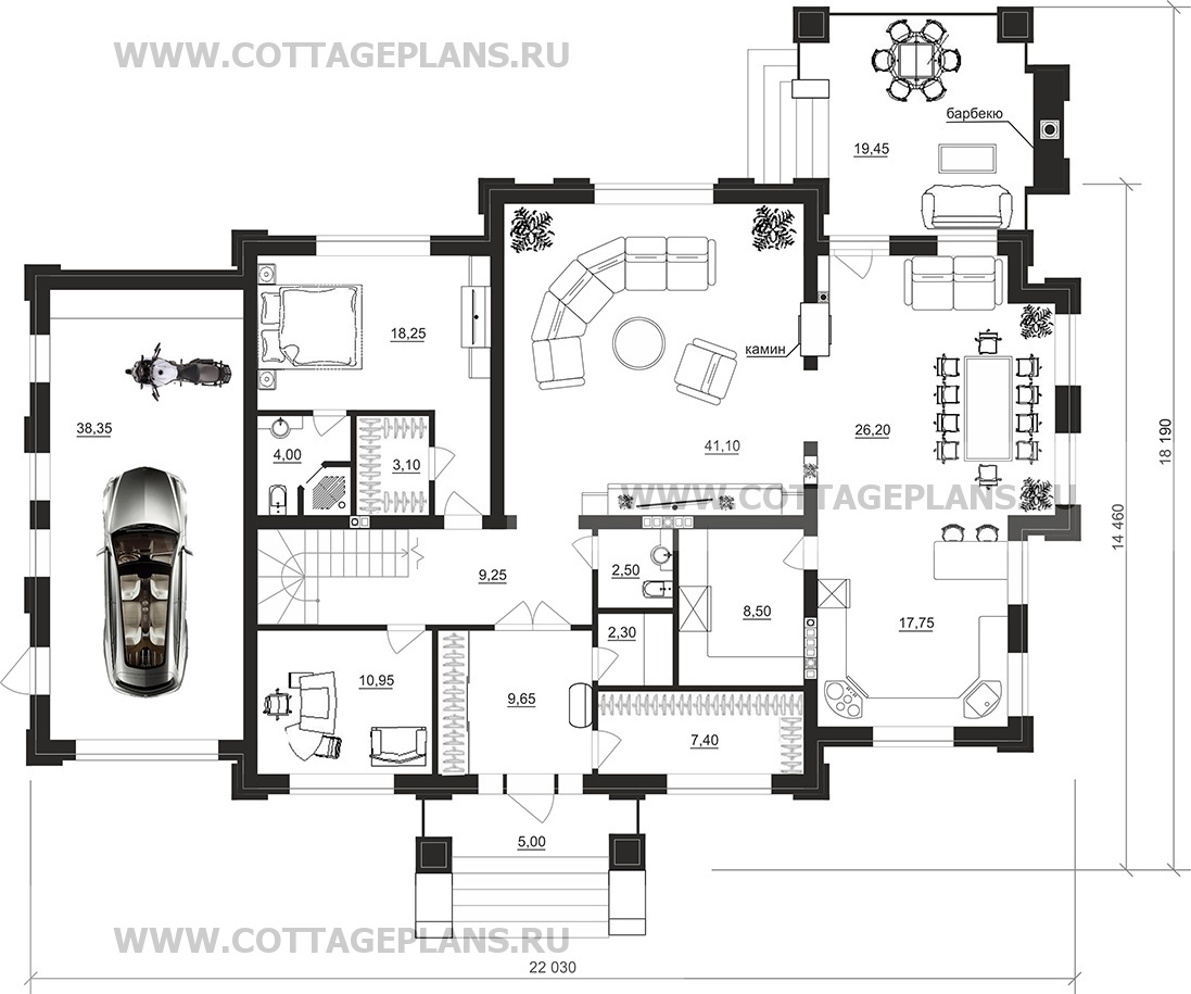 Поэтажные планы проект дома 205-00 общ. площадь 509,55 м2