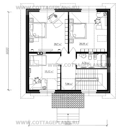 Поэтажные планы проект дома 14-01 общ. площадь 166,95 м2