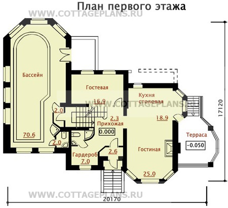Поэтажные планы проект дома 47-73 общ. площадь 395,6 м2