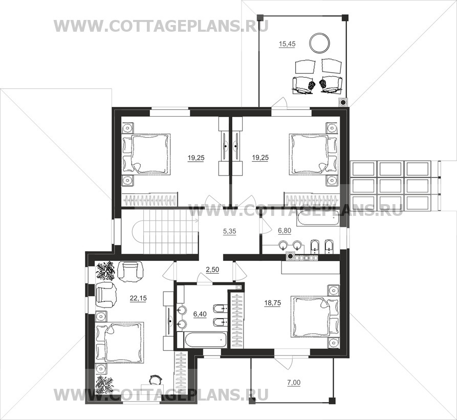 Поэтажные планы проект дома 29-38 общ. площадь 287,35 м2