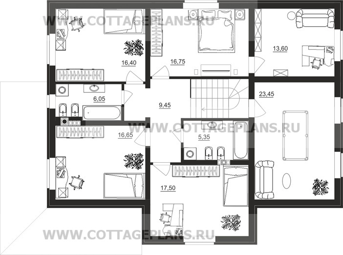 Поэтажные планы проект дома 14-26 общ. площадь 182,85 м2