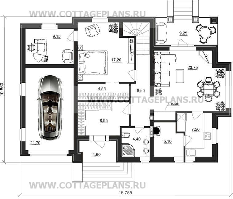 Поэтажные планы проект дома 75-65 общ. площадь 183,40 м2