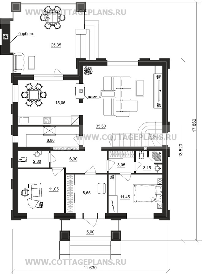 Поэтажные планы проект дома 103-87 общ. площадь 284,05 м2