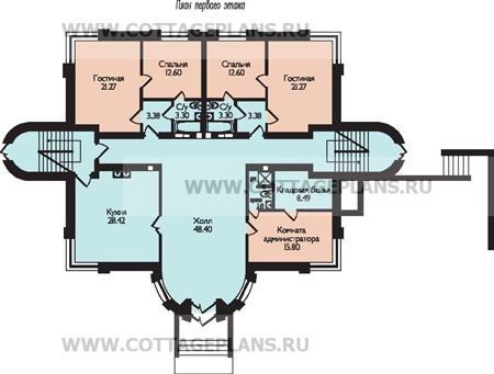 Поэтажные планы проект дома 59-74 общ. площадь 698 м2