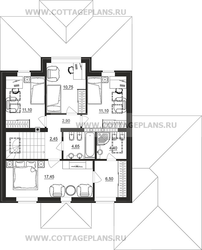 Поэтажные планы проект дома 78-94 общ. площадь 243,30 м2