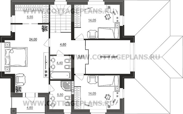 Поэтажные планы проект дома 97-16 общ. площадь 160,70 м2