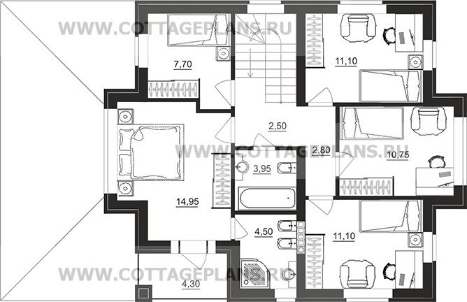 Поэтажные планы проект дома 71-96 общ. площадь 223,20 м2