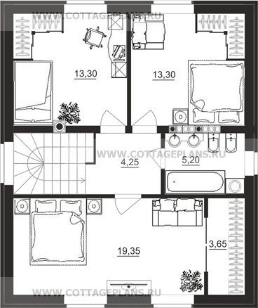 Поэтажные планы проект дома 20-15 общ. площадь 180,50 м2