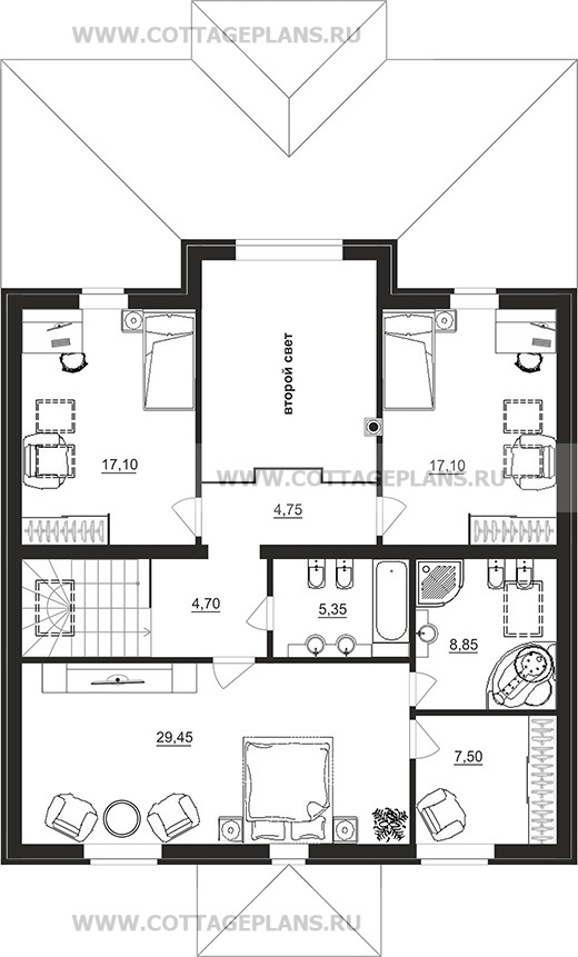 Поэтажные планы проект дома 97-99 общ. площадь 200,70 м2