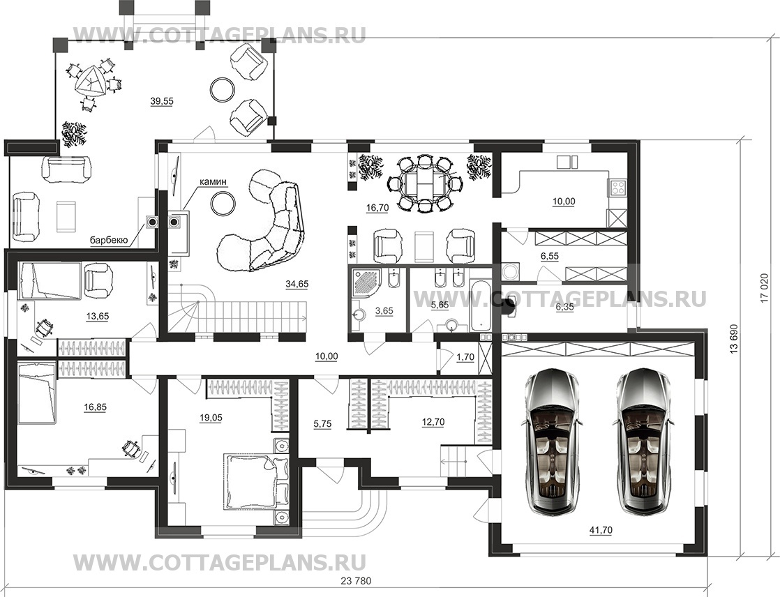 Поэтажные планы проект дома 75-39 общ. площадь 311,25 м2