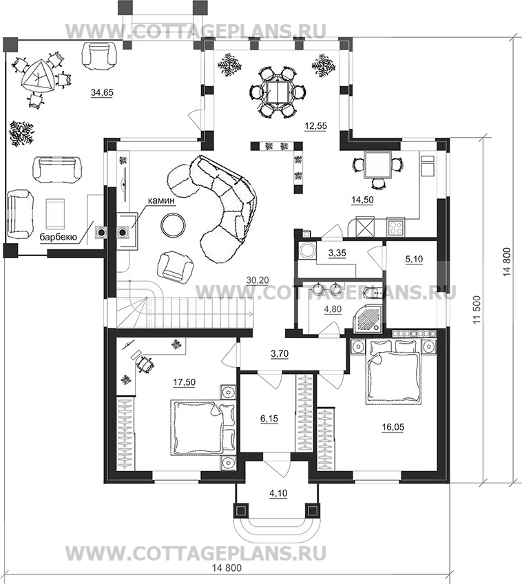 Поэтажные планы проект дома 76-25 общ. площадь 327,70 м2
