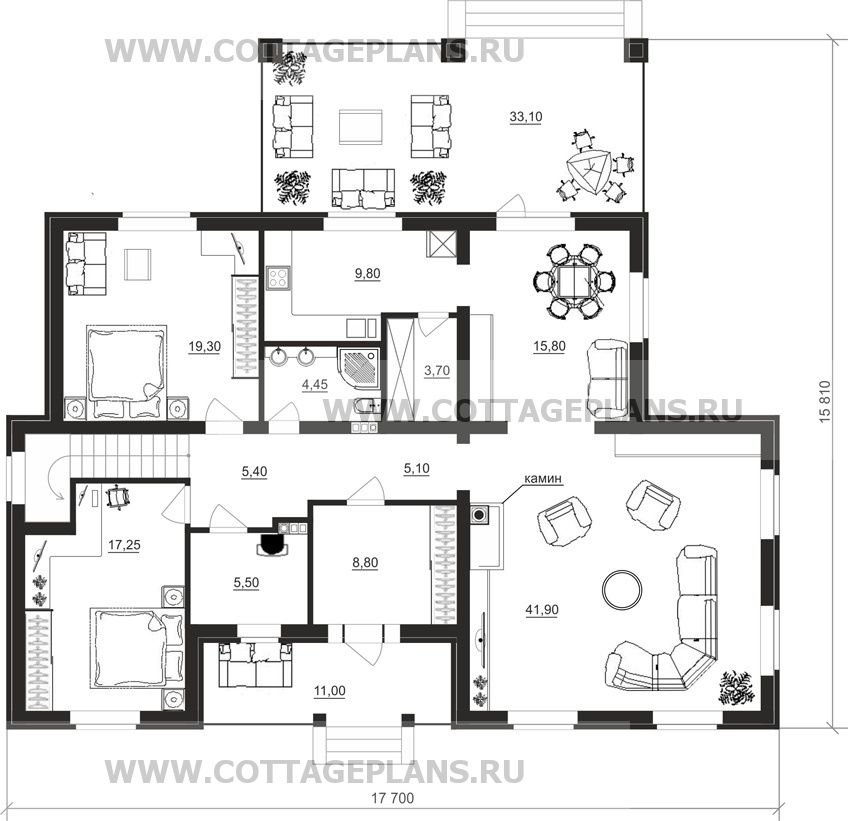 Поэтажные планы проект дома 13-54 общ. площадь 216,75 м2