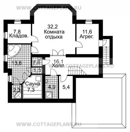 Поэтажные планы проект дома 30-19 общ. площадь 349,0м2