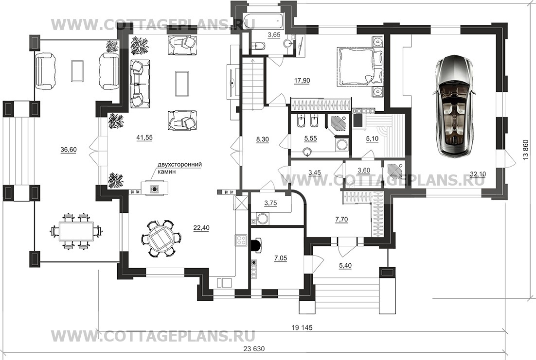 Поэтажные планы проект дома 100-89 общ. площадь 287,40 м2