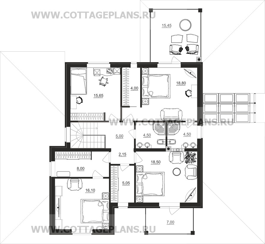 Поэтажные планы проект дома 29-38 общ. площадь 287,35 м2