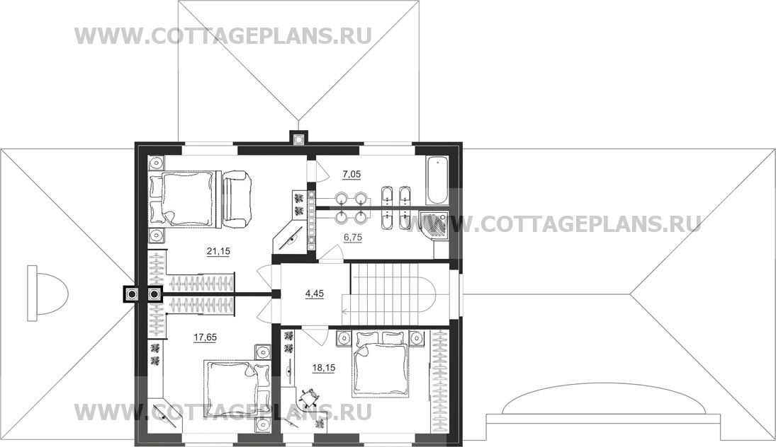 Поэтажные планы проект дома 71-29 общ. площадь 347,95 м2