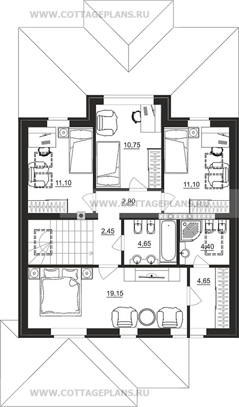 Поэтажные планы проект дома 78-88 общ. площадь 212,00 м2