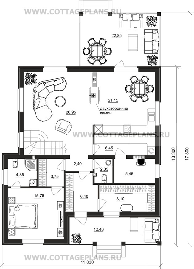 Поэтажные планы проект дома 102-09 общ. площадь 201,35 м2