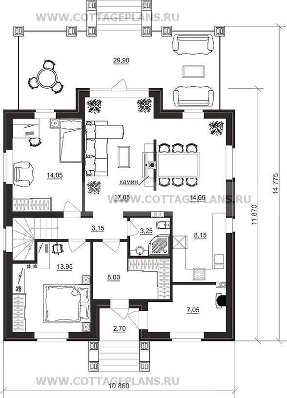 Поэтажные планы проект дома 77-83 общ. площадь 176,70 м2