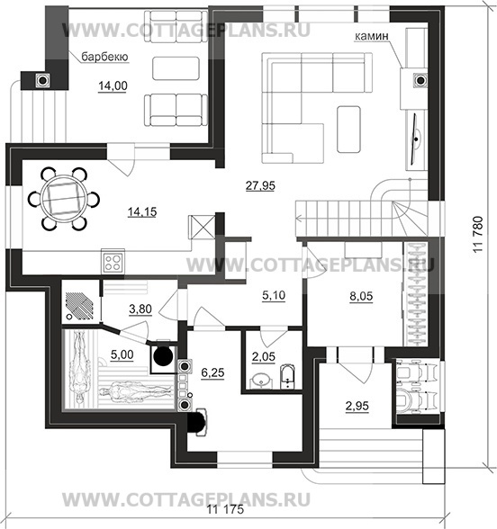 Поэтажные планы проект дома 204-70 общ. площадь 137,05 м2