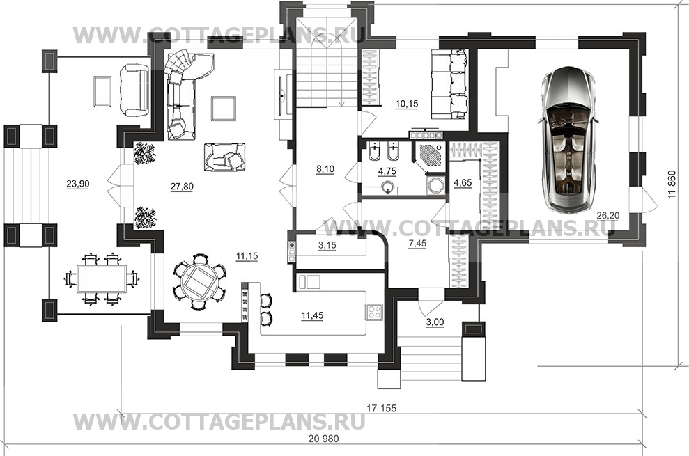 Поэтажные планы проект дома 201-87 общ. площадь 290,35 м2