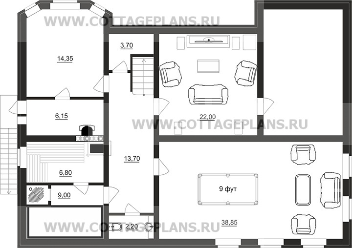 Поэтажные планы проект дома 76-97 общ. площадь 342,65 м2