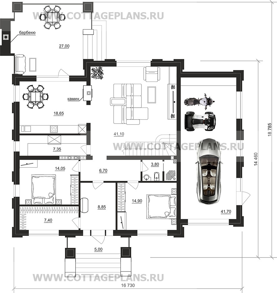 Поэтажные планы проект дома 205-27 общ. площадь 407,80 м2