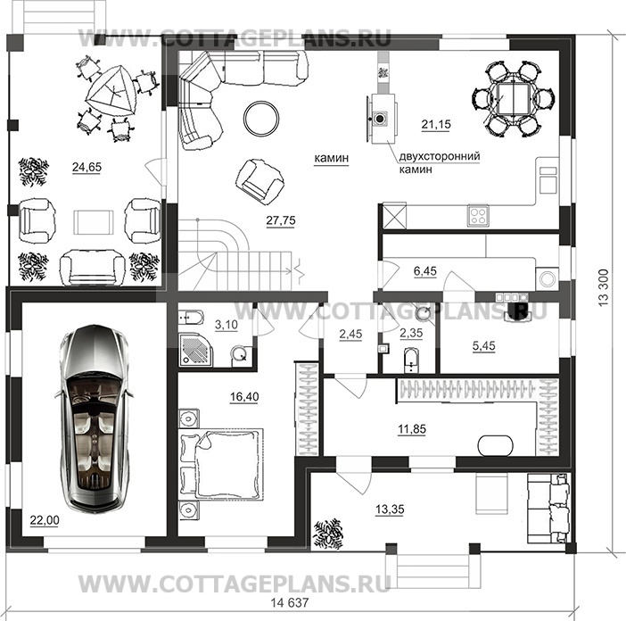 Поэтажные планы проект дома 22-62 общ. площадь 224,75 м2