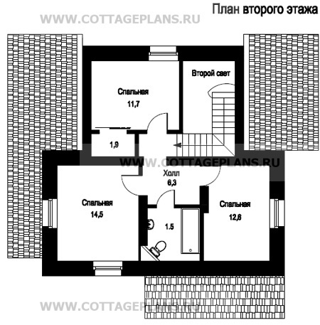 Поэтажные планы проект дома 47-14 общ. площадь 125,8 м2