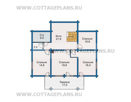 Поэтажные планы проект дома 11-08 общ. площадь 225,0м2