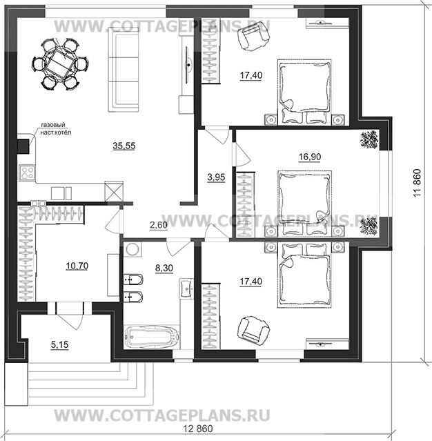 Поэтажные планы проект дома 90-91 общ. площадь 112,10 м2