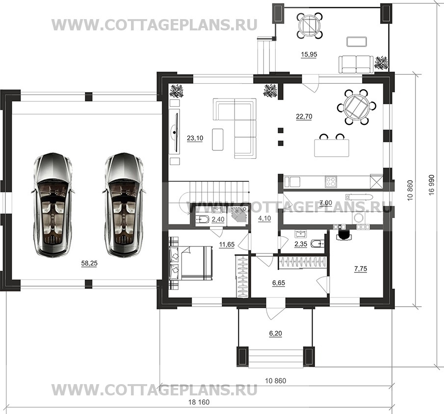 Поэтажные планы проект дома 106-53 общ. площадь 212,20 м2
