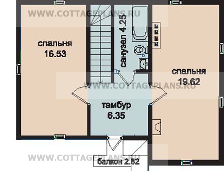 Поэтажные планы проект дома 79-25 общ. площадь 90,5 м2
