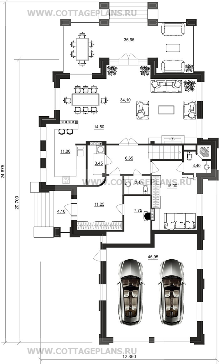Поэтажные планы проект дома 100-85 общ. площадь 259,25 м2
