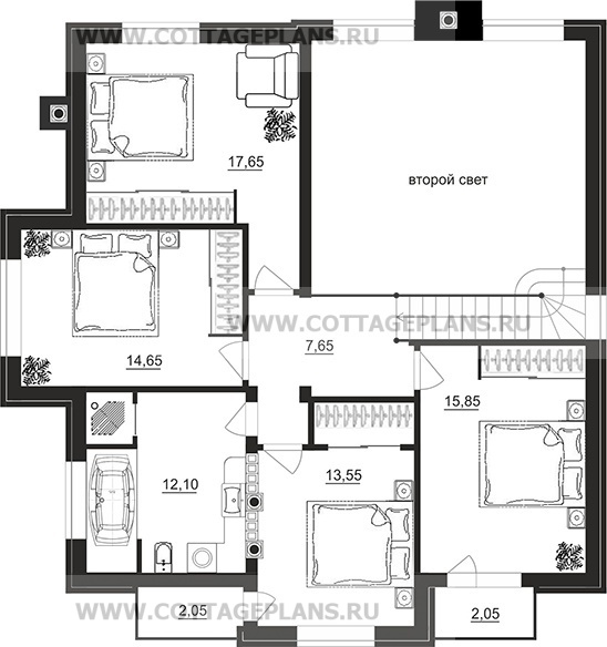 Поэтажные планы проект дома 104-74 общ. площадь 171,35 м2