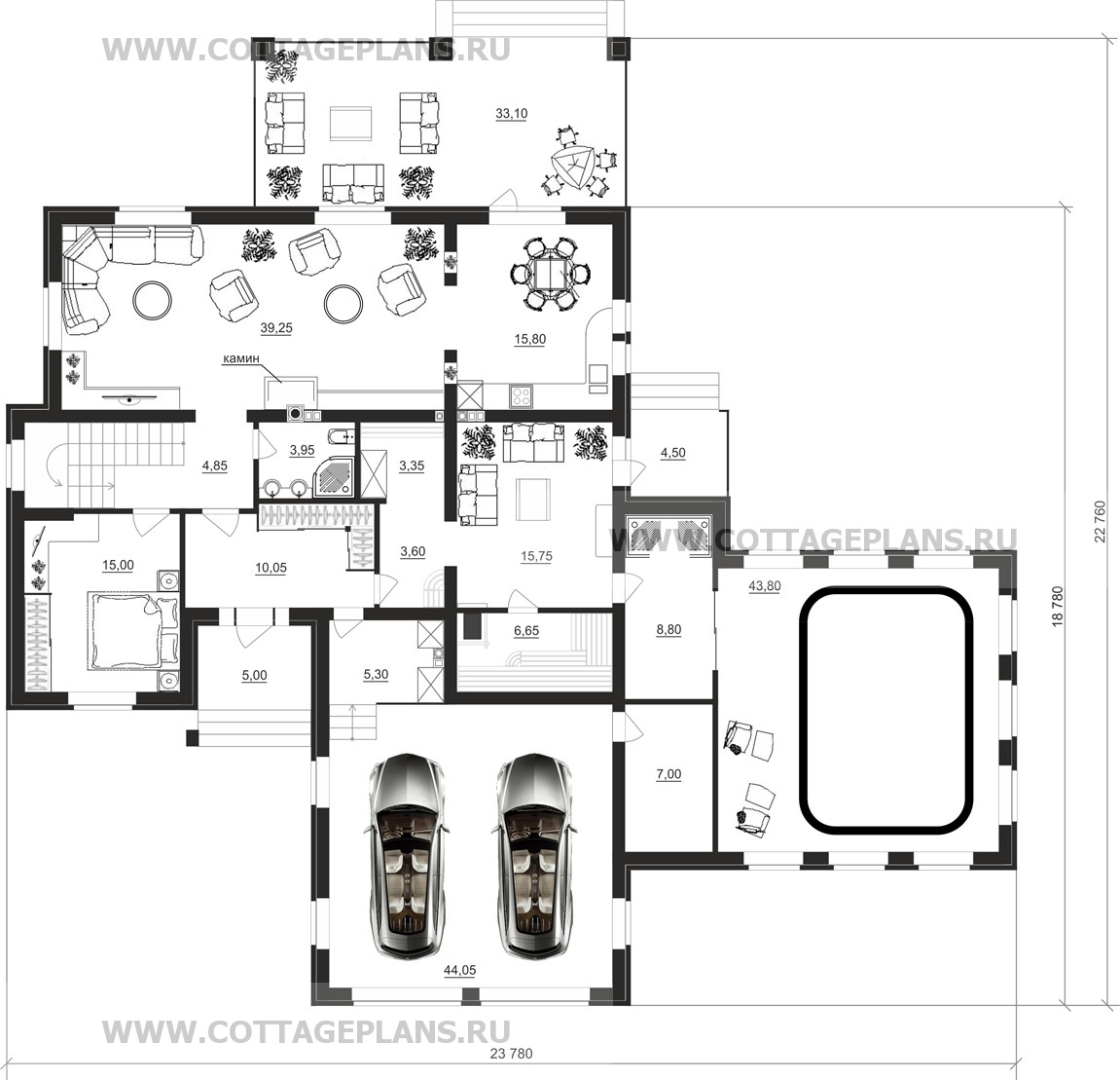 Поэтажные планы проект дома 17-13 общ. площадь 508,60 м2