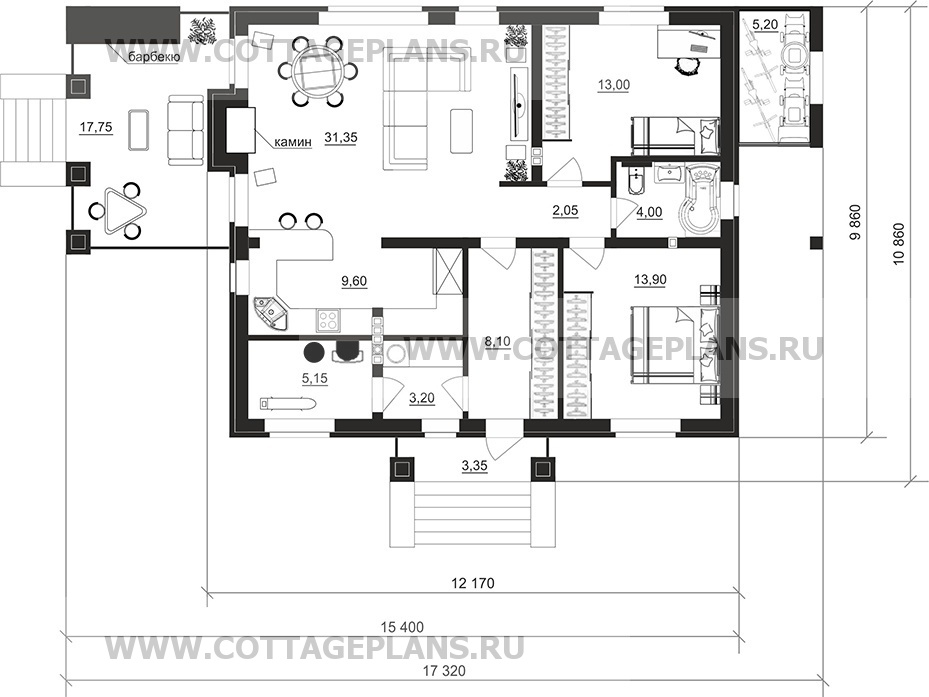 Поэтажные планы проект дома 700-60 общ. площадь 90,90м2